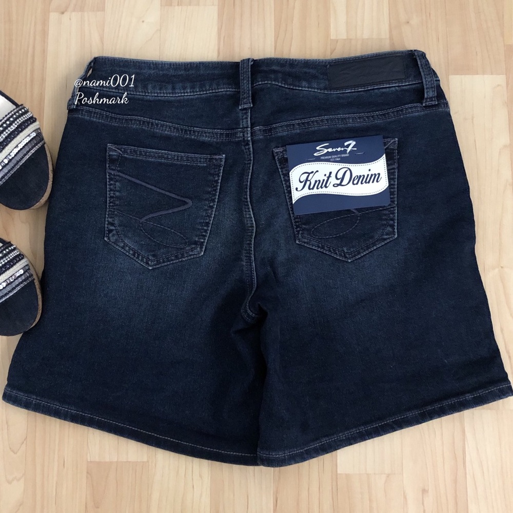 Seven 7 Denim Blue Cargo Jeans Shorts NWT - Picture 4 of 4